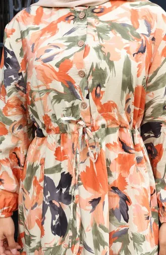 Modal Fabric Tie Waist Dress 0163-03 Tile 0163-03