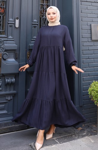 فستان أزرق كحلي 2149-02