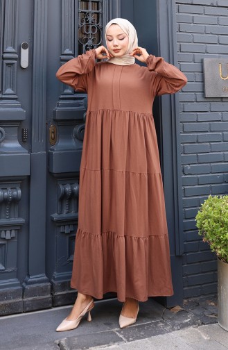 Robe Hijab Couleur Brun 2149-05