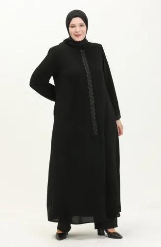 Übergröße Abaya 3008-01 Schwarz 3008-01