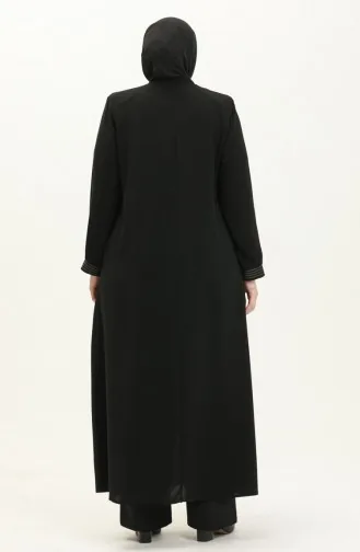 Übergröße Abaya 3008-01 Schwarz 3008-01