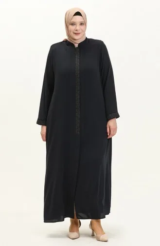 Plus Size Abaya 3008-02 Marineblauw 3008-02