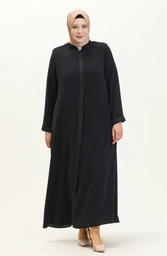Plus Size Abaya 3008-02 Marineblauw 3008-02