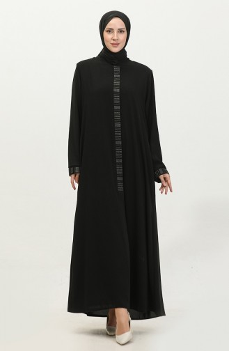 Abaya Femme Grande Taille Hande 3012-01 Noir 3012-01