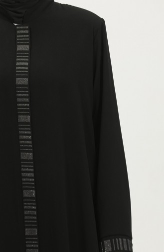 Abaya Femme Grande Taille Hande 3012-01 Noir 3012-01