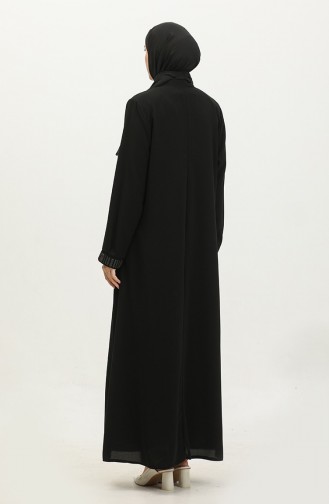 Abaya Femme Grande Taille Hande 3012-01 Noir 3012-01