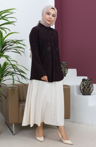 Purple Overhemdblouse 3600-03