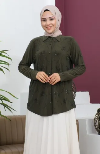 Übergröße Stoned Sandy Hemd 3600-06 Khaki 3600-06