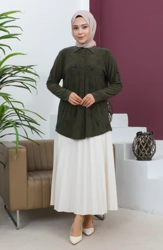 Übergröße Stoned Sandy Hemd 3600-06 Khaki 3600-06