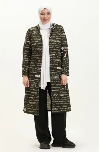 Büyük Beden Kapüşonlu Kap 4707-04 Haki