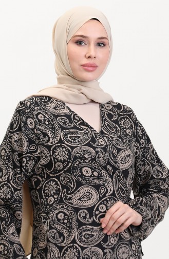 Yandan Bağlamalı Namaz Elbisesi 4483AD-04 Vizon