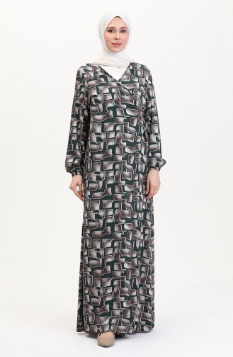 Gebedsjurk Met Zijstrik 4483AG-01 Khaki Mink 4483AG-01