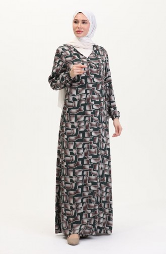 Gebedsjurk Met Zijstrik 4483AG-01 Khaki Mink 4483AG-01