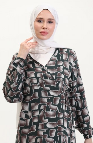 Gebedsjurk Met Zijstrik 4483AG-01 Khaki Mink 4483AG-01