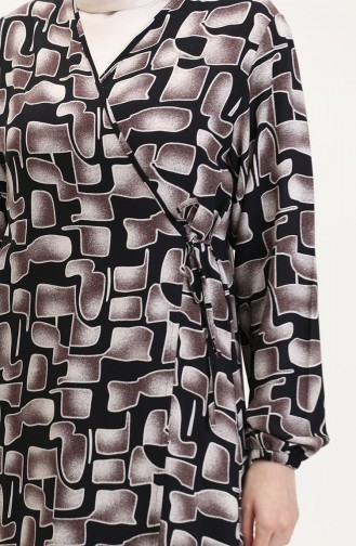 Gebedsjurk Met Zijstrik 4483AG-05 Zwarte Nerts 4483AG-05