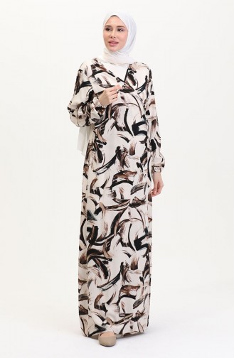 Gebedsjurk Met Zijstrik 4483AH-03 Bruin 4483AH-03