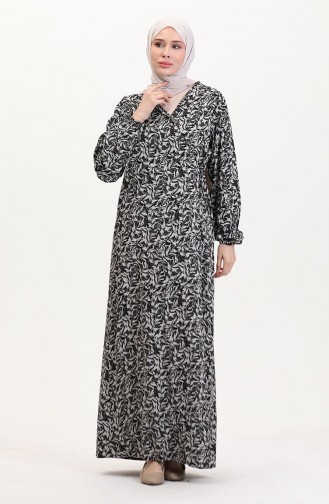 ثوب صلاة برباط جانبي 4483T-01 أسود 4483T-01