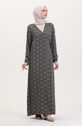 Gebetskleid Mit Seitlicher Bindefläche 4483U-01 Schwarz 4483U-01