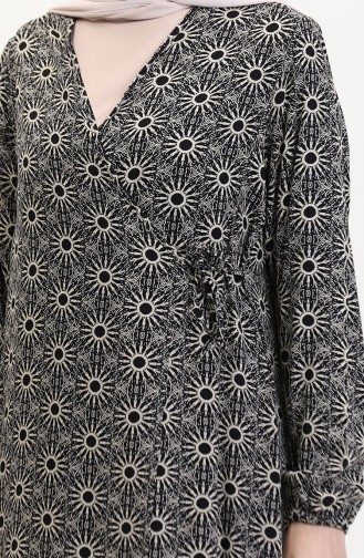 Gebetskleid Mit Seitlicher Bindefläche 4483U-01 Schwarz 4483U-01