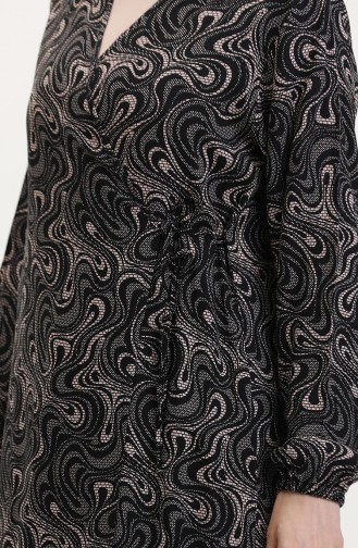 ثوب صلاة برباط جانبي 4483V-02 أسود 4483V-02