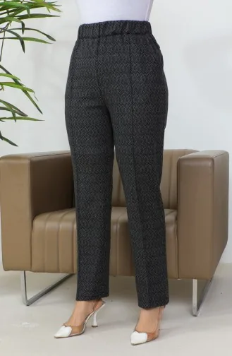 Jacquard Women`s Trousers 1037H-01 Black 1037H-01