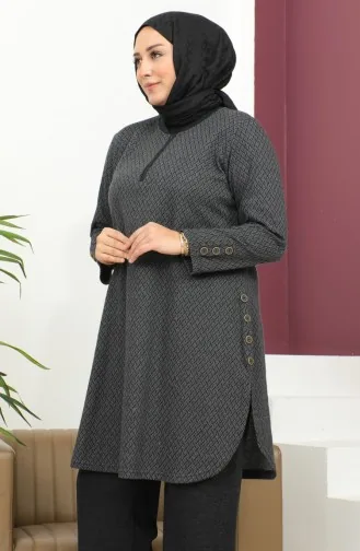 Vako Patroon Tuniek Broek Tweedelig Pak 2692C-01 Zwart 2692C-01
