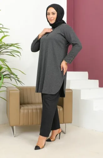 B.S.Desenli Bayan İkili Takım 2692F-01 Siyah