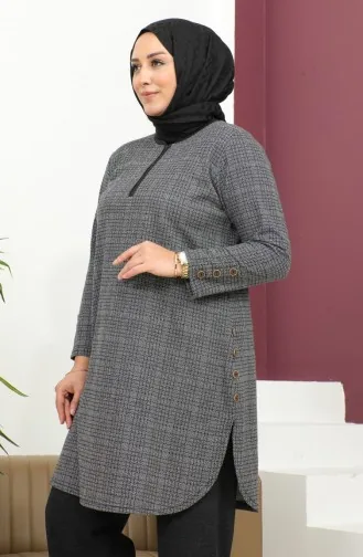 بدلة نسائية من قطعتين منقوشة 2692G-01 سوداء 2692G-01