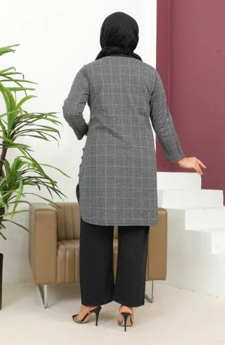 بدلة نسائية من قطعتين منقوشة 2692G-01 سوداء 2692G-01