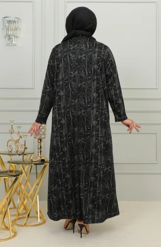 Übergröße Kleid Mit Steinmuster 4425-02 Blau 4425-02