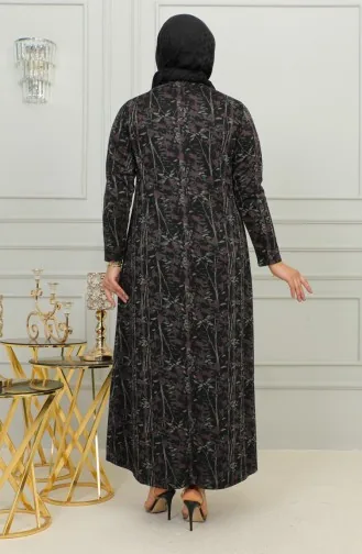 Plus Size Stone Printed Patterned Dress 4425-03 Dusty Rose 4425-03