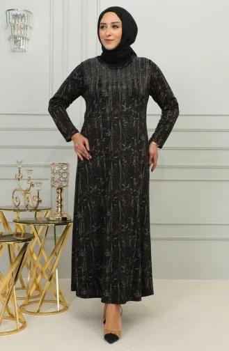 Übergröße Kleid Mit Steinmuster 4425-04 Weinrot 4425-04