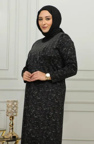 فستان بنقشة حجرية مقاس كبير 4425C-01 وردي 4425C-01