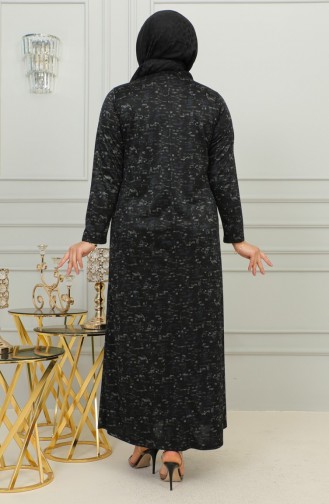Robe à Motifs Imprimés Pierres Grande Taille 4425C-03 Bleu 4425C-03