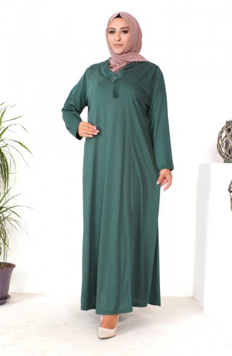 Dunkelgrün Hijab Kleider 4932-05