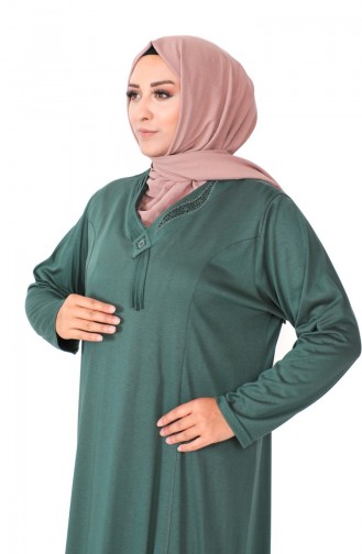 Dunkelgrün Hijab Kleider 4932-05