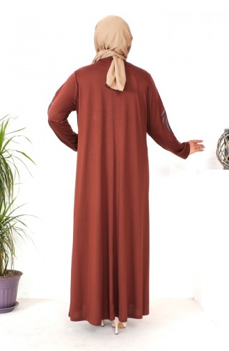 Tobacco Brown İslamitische Jurk 4944-05