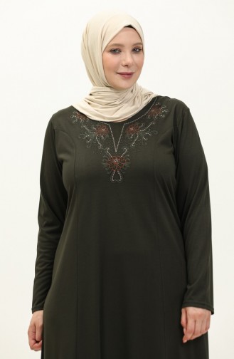 Khaki İslamitische Jurk 4952-04