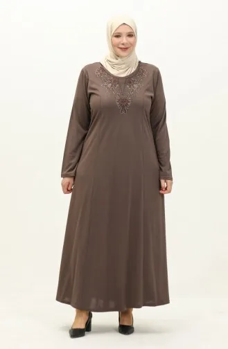Grosse Grösse Besticktes Kleid 4952-05 Nerz 4952-05