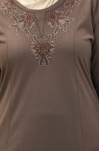 Grosse Grösse Besticktes Kleid 4952-05 Nerz 4952-05