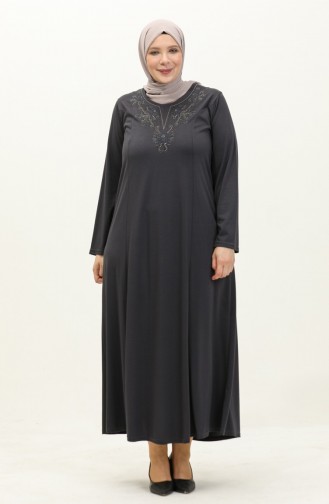 Gray Hijab Dress 4952-06