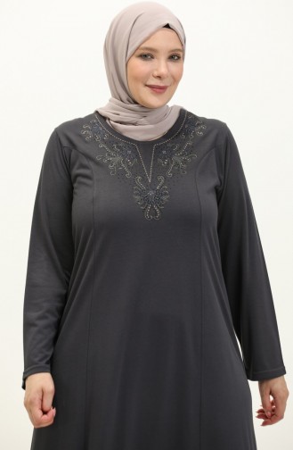Gray Hijab Dress 4952-06
