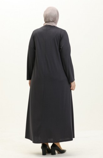 Gray Hijab Dress 4952-06