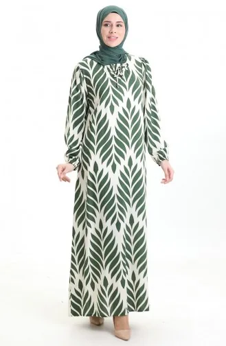 فستان فيسكوز برقبة مربعة 994585I-02 كاكي 994585I-02