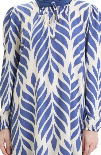 Viscose Square Neck Dress 994585I-03 Indigo 994585I-03