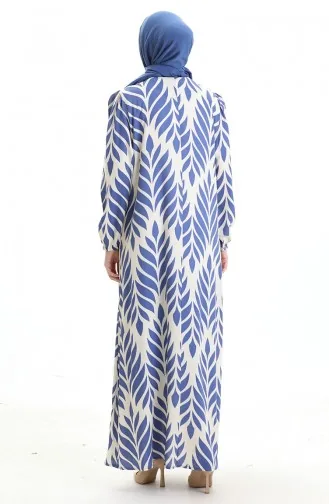 Viscose Square Neck Dress 994585I-03 Indigo 994585I-03