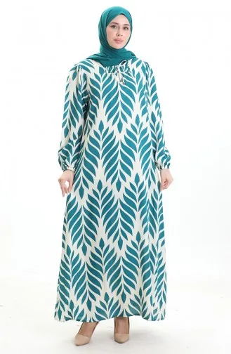 فستان فيسكوز برقبة مربعة 994585I-06 أخضر نعناعي 994585I-06