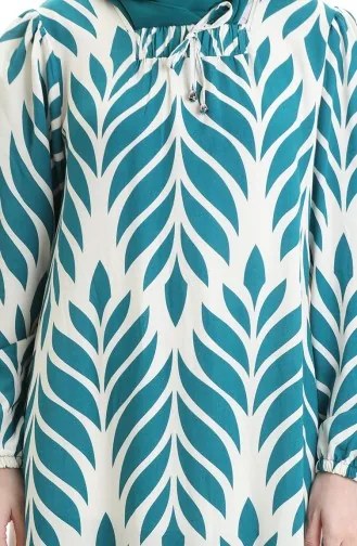 فستان فيسكوز برقبة مربعة 994585I-06 أخضر نعناعي 994585I-06