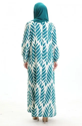 فستان فيسكوز برقبة مربعة 994585I-06 أخضر نعناعي 994585I-06