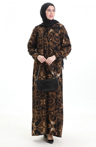 Robe Hijab Couleur Brun 994585J-01